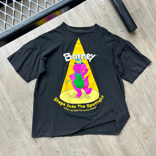 VINTAGE 90s | Barney Steps Into The Spotlight T-Shirt sz XL