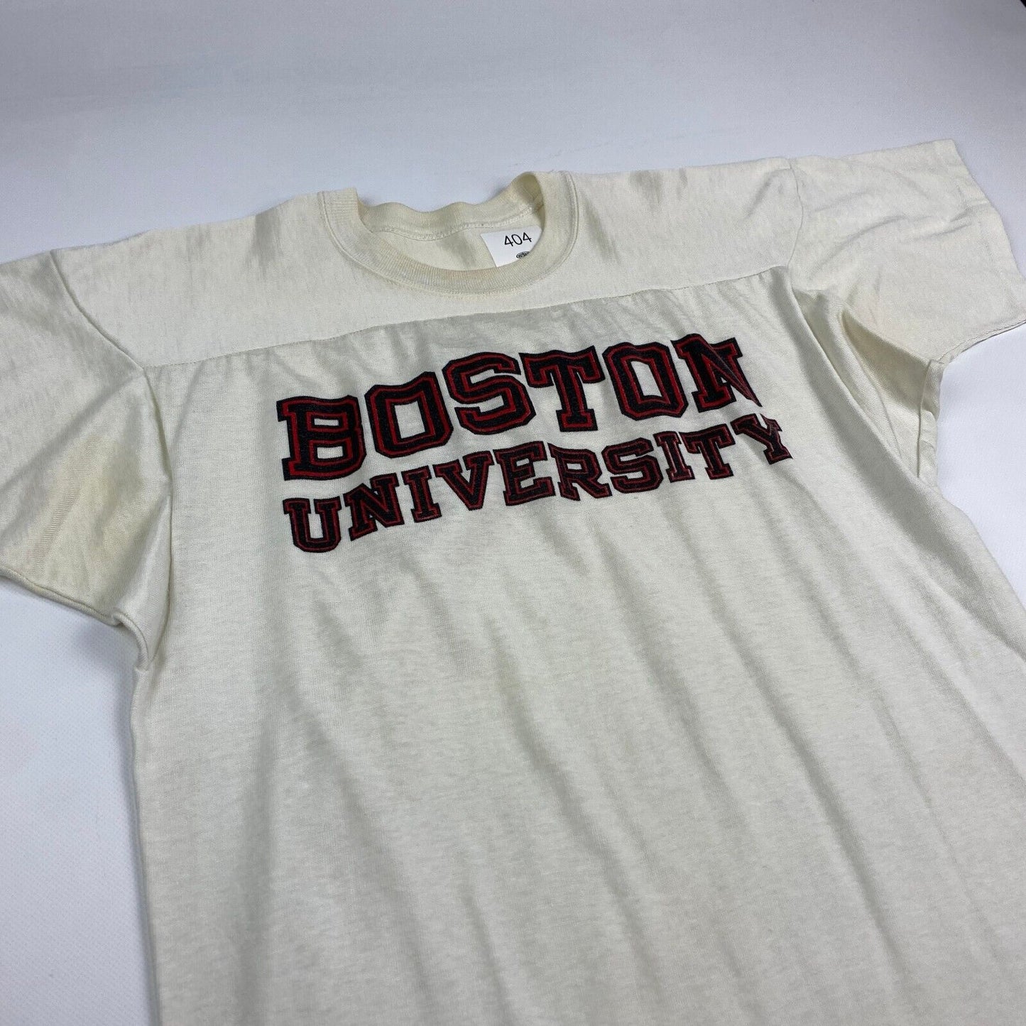 VINTAGE 80s Boston University Velva Sheen Jersey T-Shirt sz Large Men