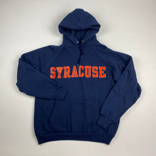 VINTAGE 80s Syracuse University Navy Hoodie Sweater sz Medium Men