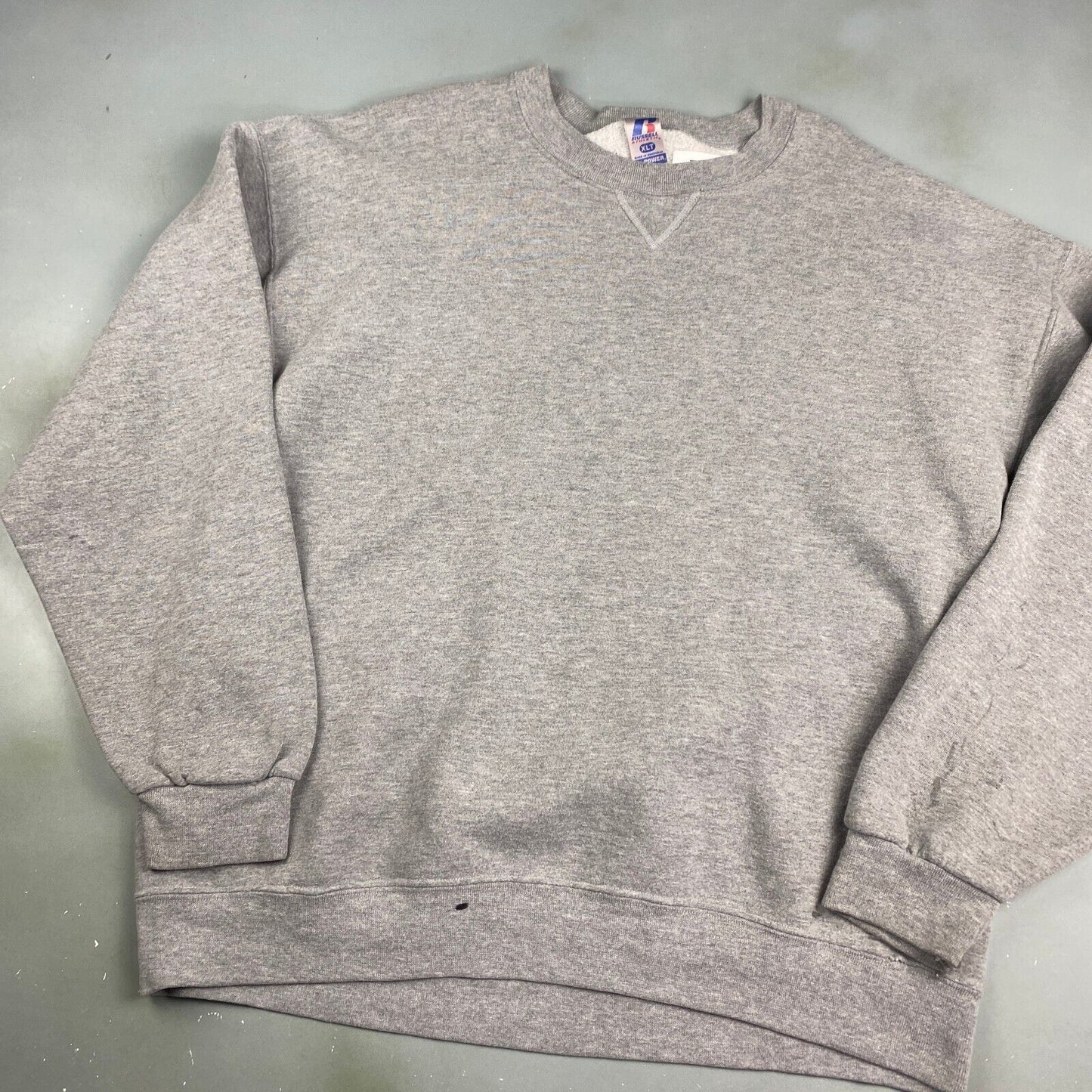 VINTAGE Russell Athletic Blank Grey Crewneck Sweater sz XL Mens Adult