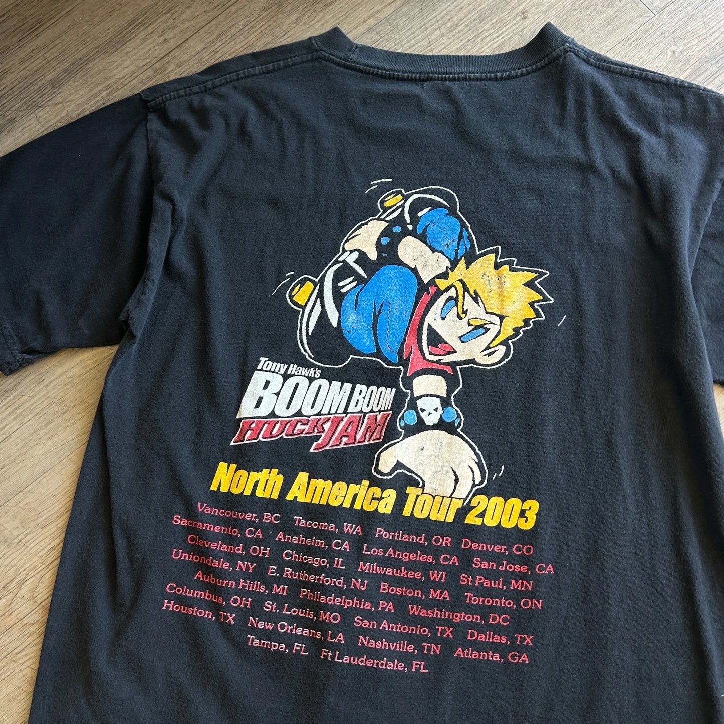 VINTAGE Y2k | Tony Hawk's Boom Boom Huck Jam 2003 Tour Skate T-Shirt sz L