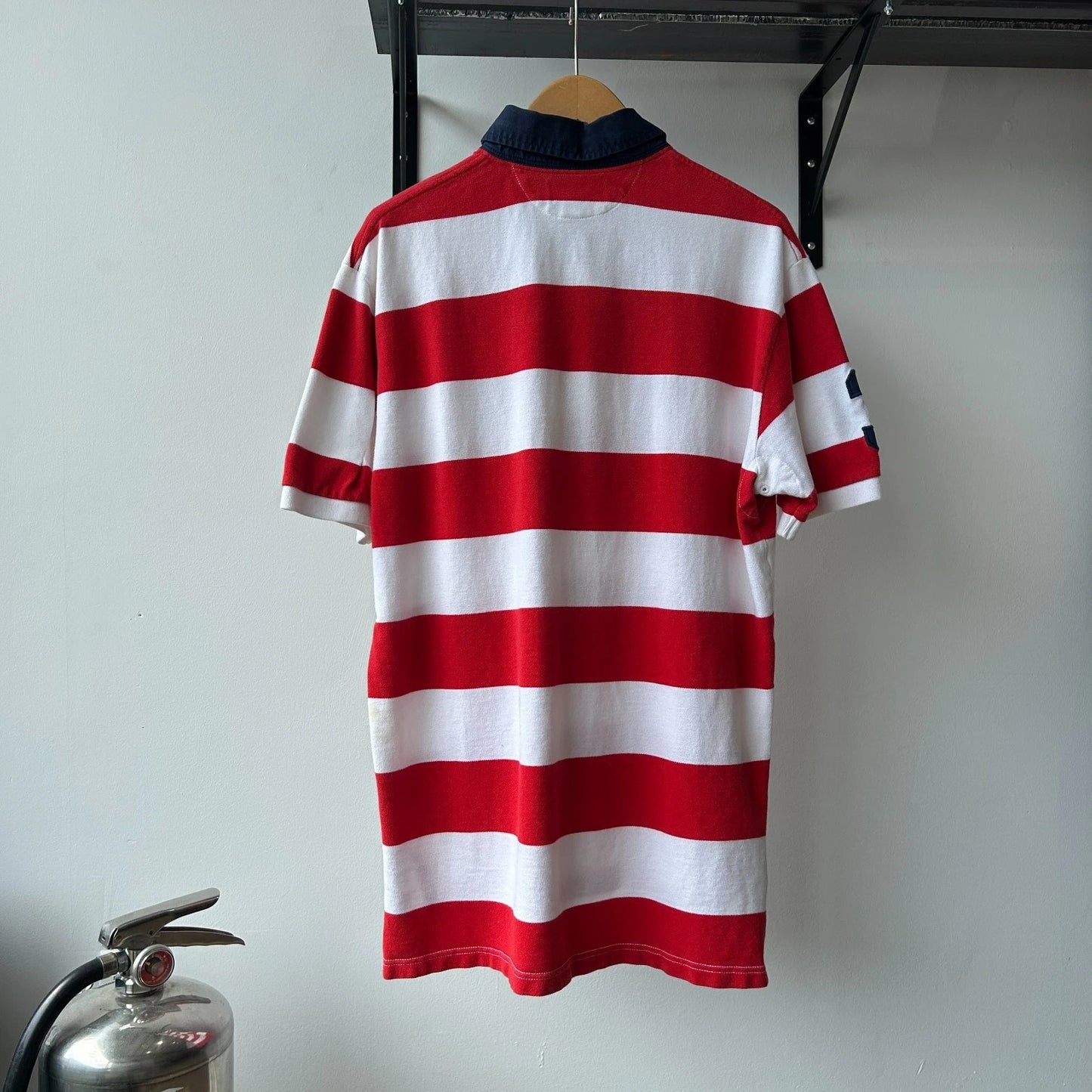 VINTAGE Y2k | Ralph Lauren Big Pony #3 Striped Polo Shirt sz L