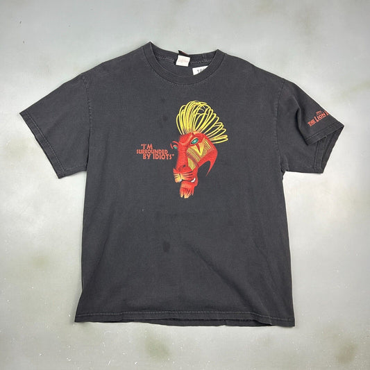 VINTAGE | Disney The Lion King Im Surrounded By Idiots T-Shirt sz M Adult