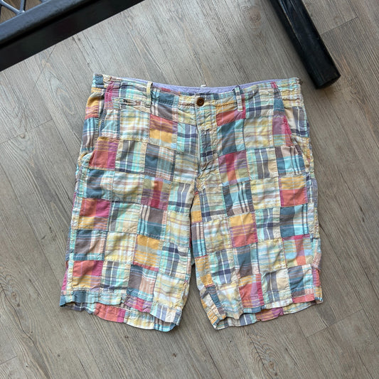 VINTAGE | J.Crew Madras Plaid Shorts sz W36
