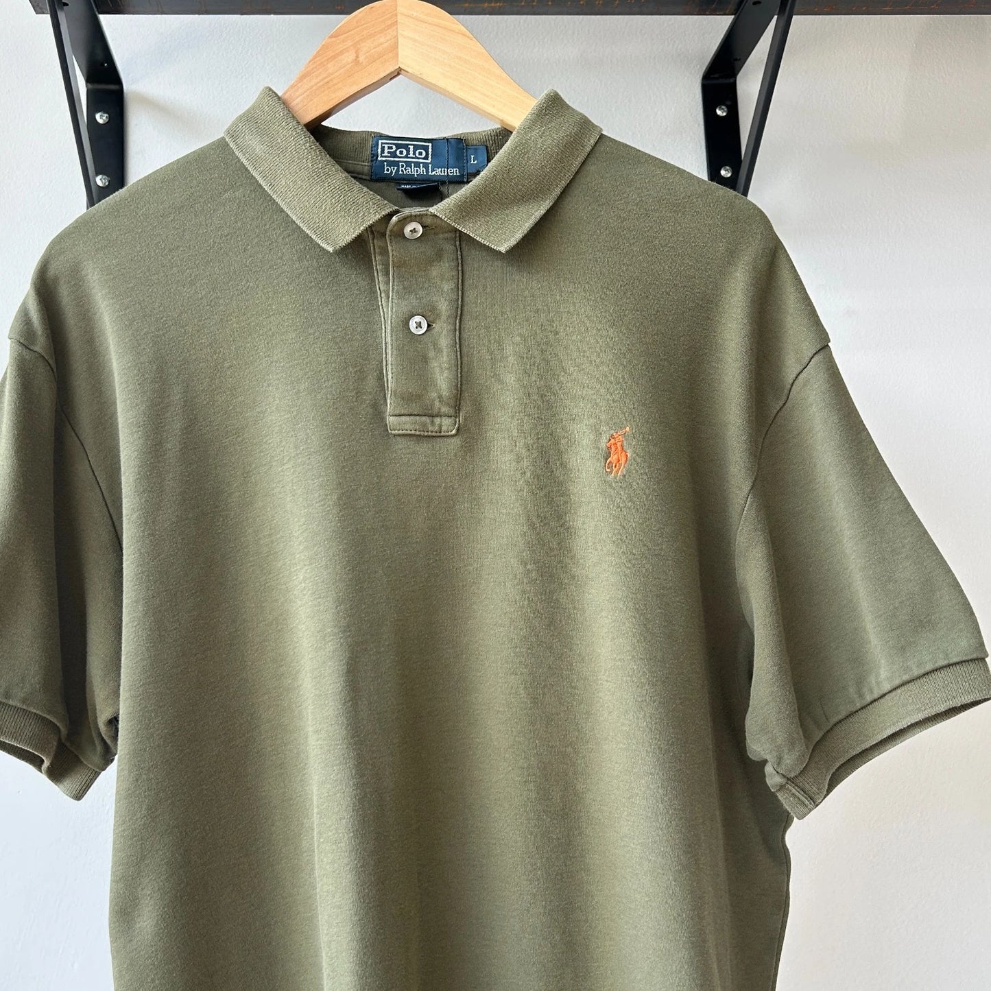 VINTAGE Y2k | Ralph Lauren Sm Pony Olive Green Polo Shirt sz L