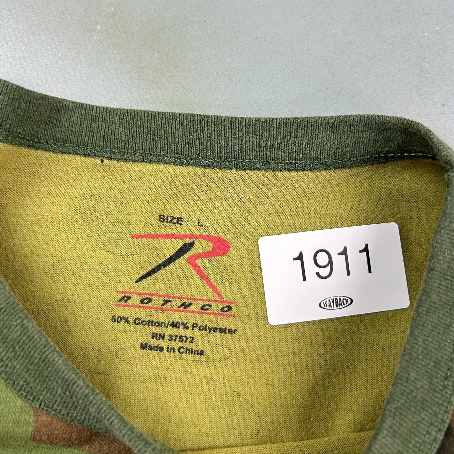 VINTAGE | Military Army Camo Long Sleeve T-Shirt sz M Adult