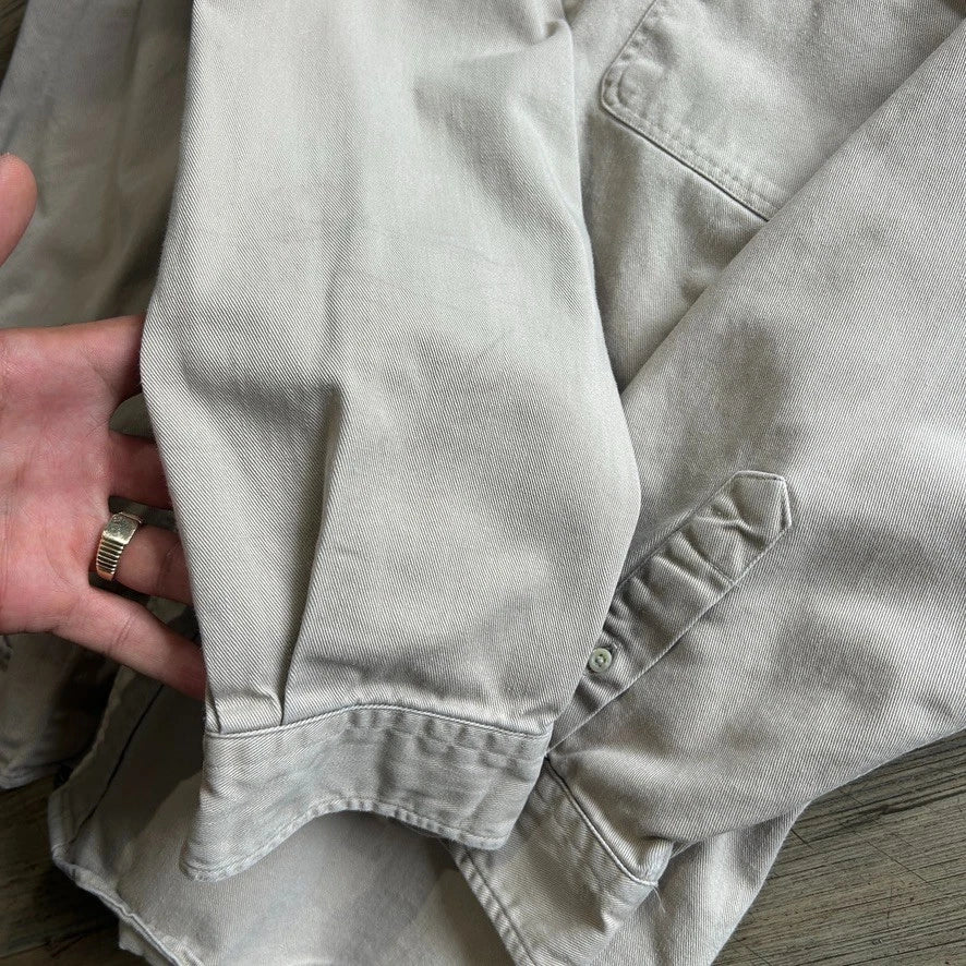 1990s J.CREW | Vintage Tan USA Made Button Down Shirt sz L