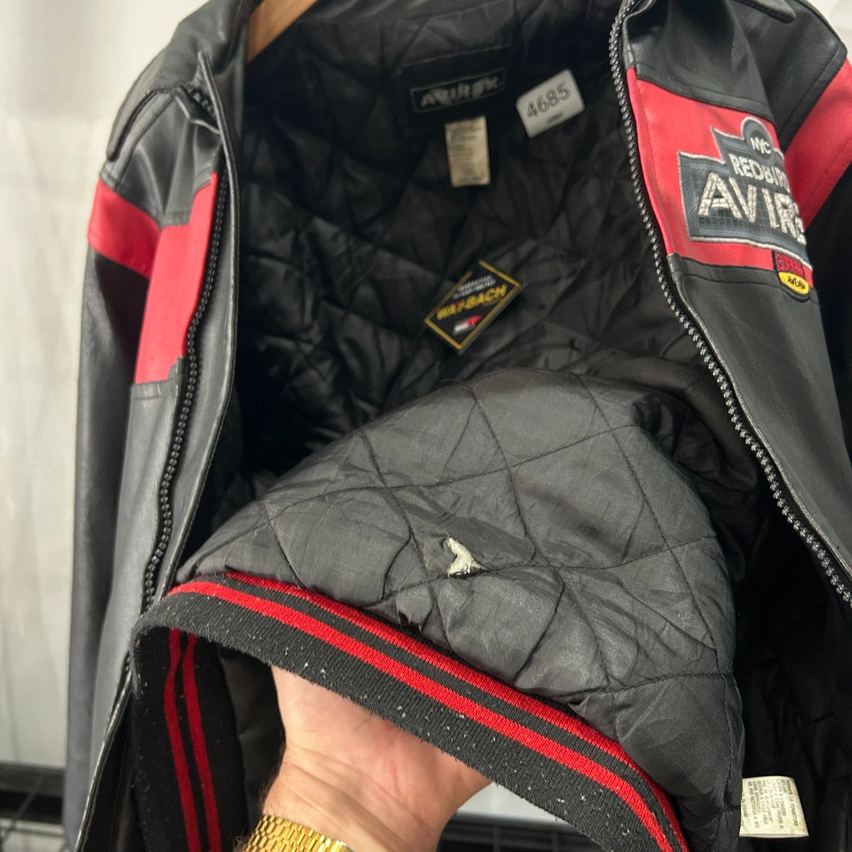 AVIREX | NYC Redbirds Vintage Leather Bomber Jacket sz S/M