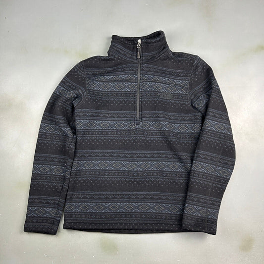 VINTAGE The North Face 1/4 Zip All Over Print Fleece Sweater sz Small Adult