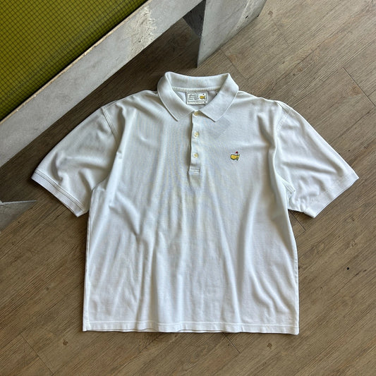 MASTERS | Vintage Augusta National Golf Shop White Polo Shirt sz XL