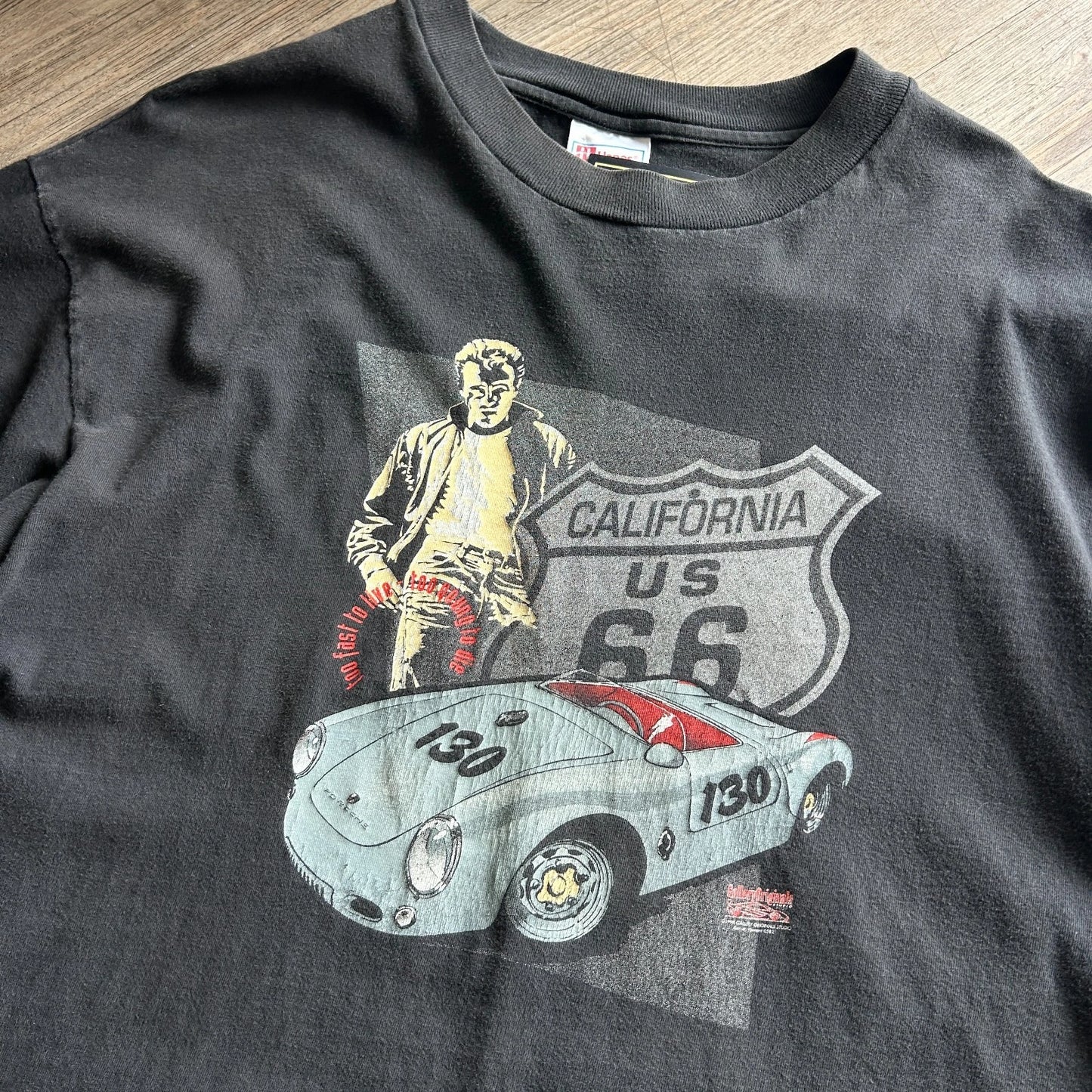 1998 | Porsche 550 Spyder Little Bast*rd James Dean Faded Vintage T-Shirt sz XL