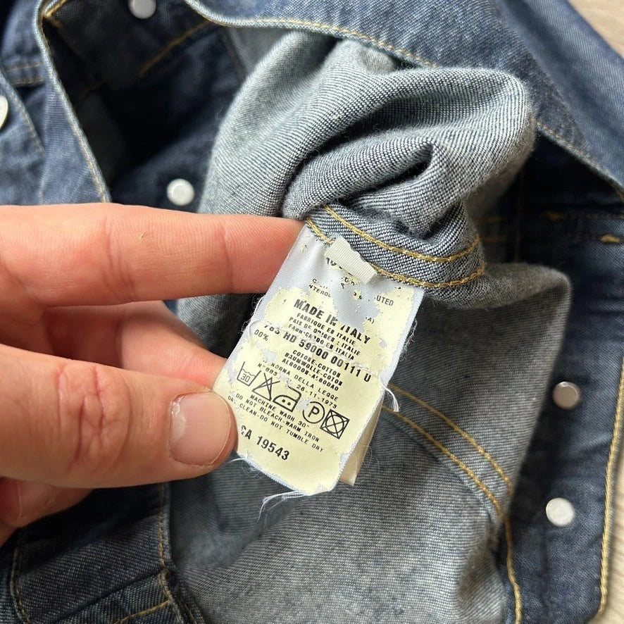 VINTAGE 90s | Helmut Lang Denim Trucker Jean Jacket sz 38 S