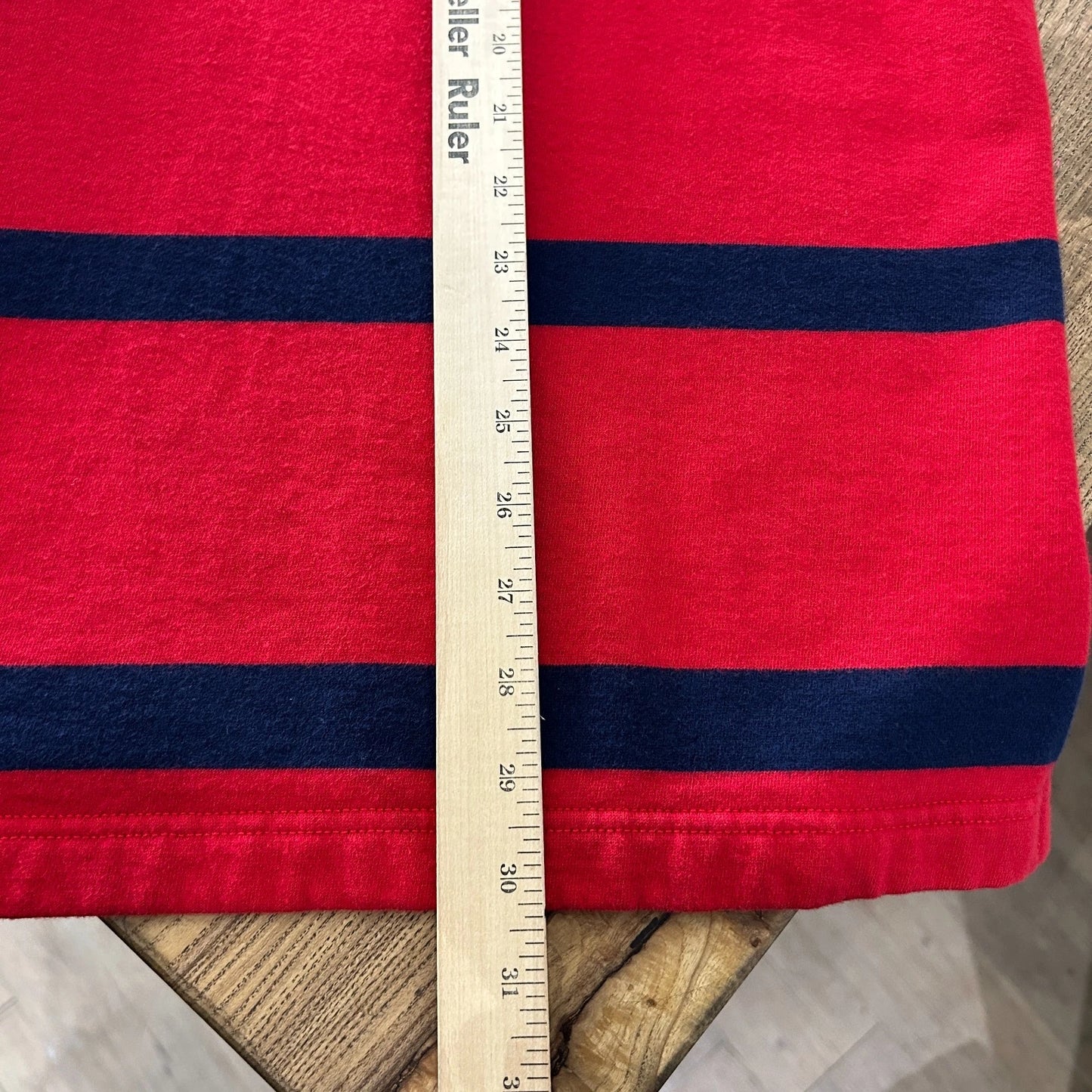 VINTAGE | Polo by Ralph Lauren Striped Sm Pony Rugby Fleece Shirt sz XL