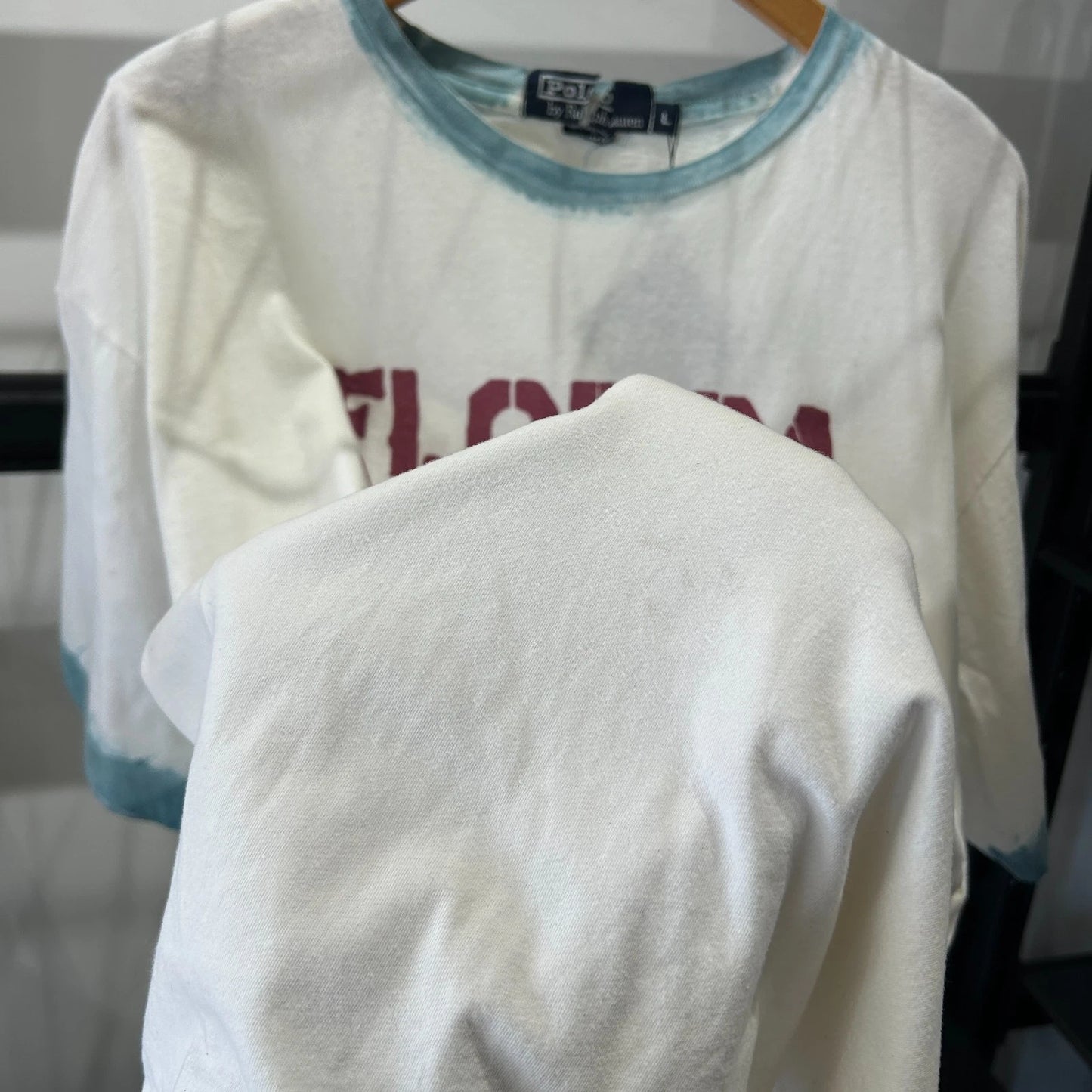 VINTAGE 90s | Polo by Ralph Lauren Florida Hurricane Andrew Relief T-Shirt sz L