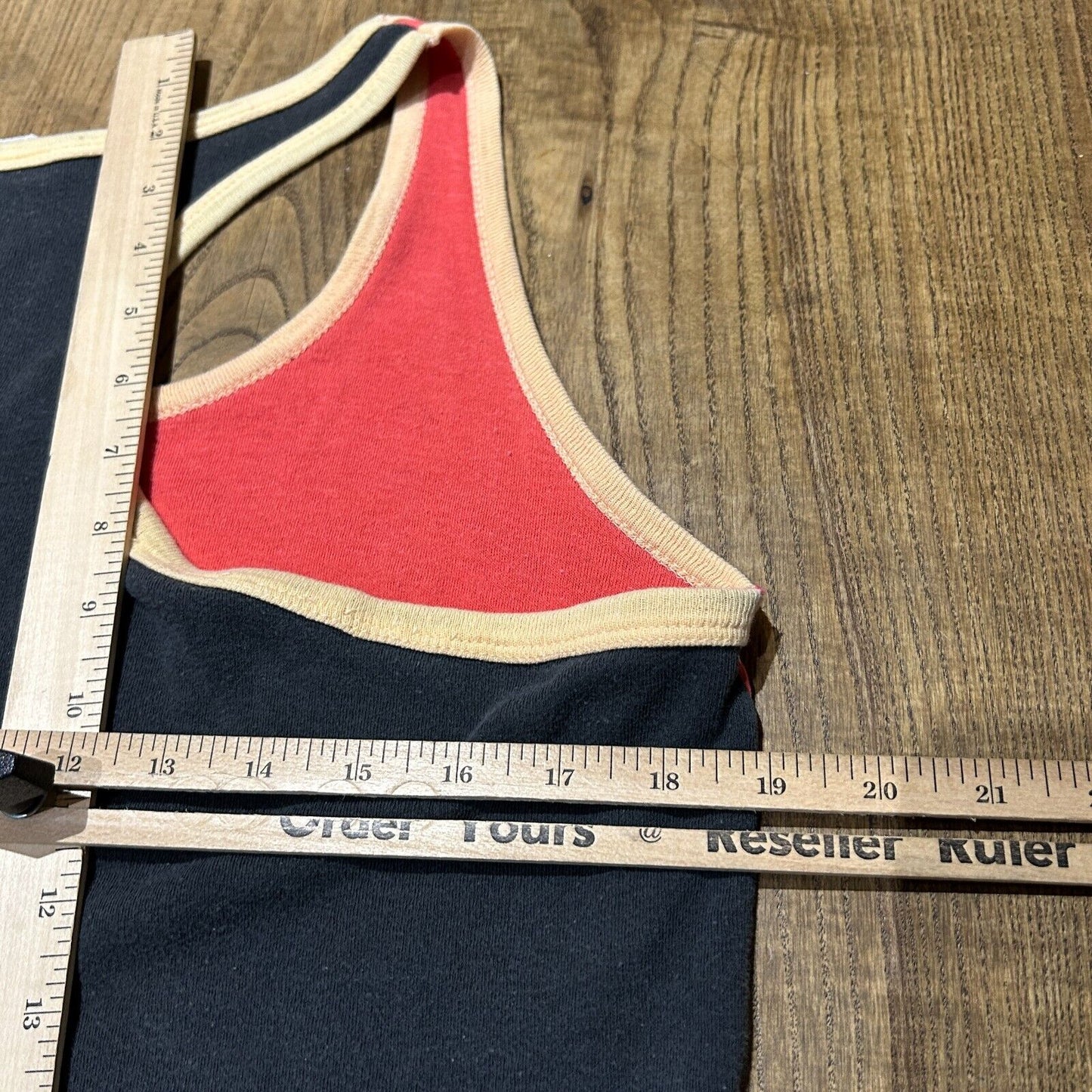 VINTAGE 70s 80s | Two Tone Faded Blank Tank T-Shirt sz M