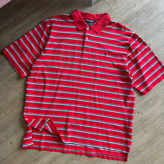 POLO GOLF | Ralph Lauren Striped Pima Cotton Vintage Polo Shirt sz XL