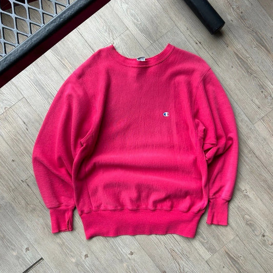VINTAGE | Champion Reverse Weave Pink Crewneck Sweater sz L