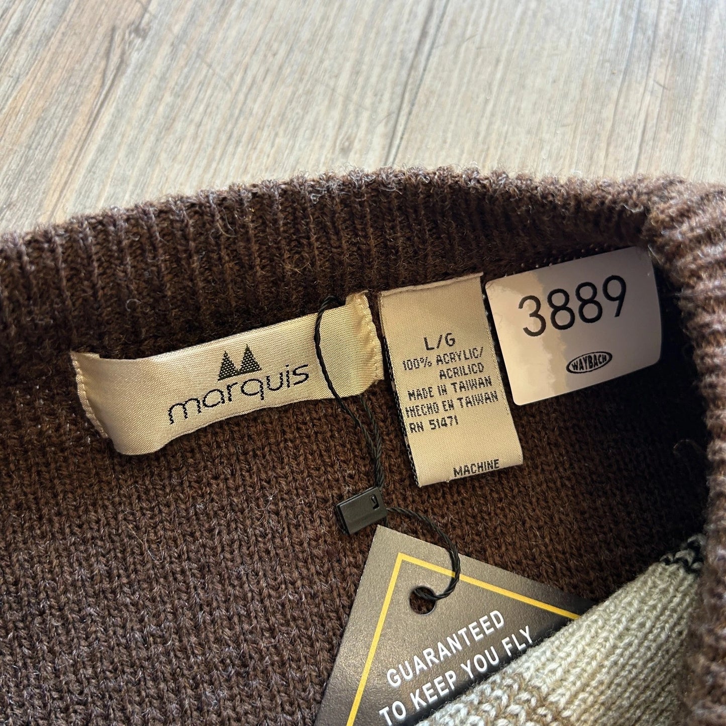 VINTAGE 90s | Marquis Vertical Striped Earthtone Knit Sweater sz L