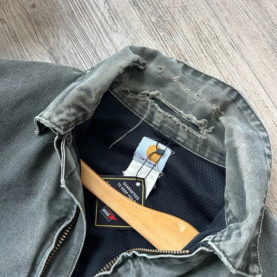VINTAGE | Carhartt J102 Faded Moss Santa Fe Bomber Jacket sz L