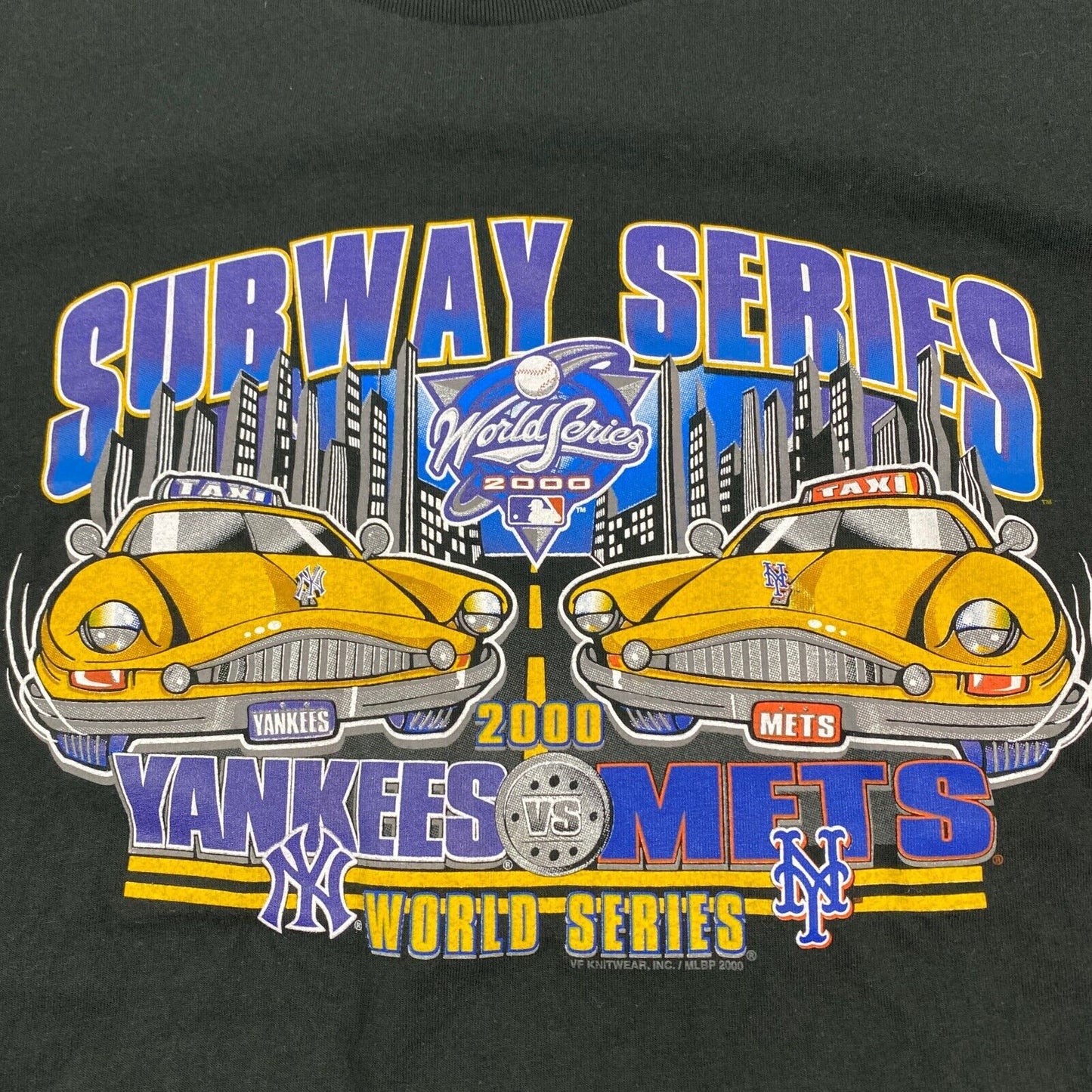 VINTAGE 2000 MLB Subway Series NY Yankees VS Mets T-Shirt sz XL Men