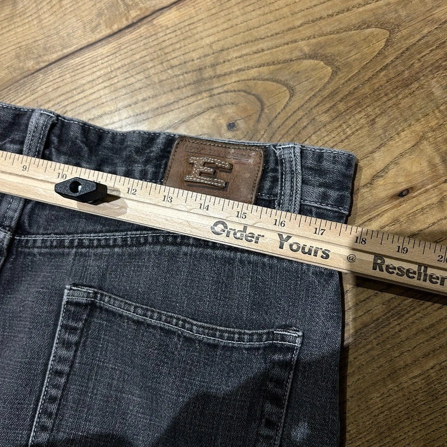 VINTAGE | Exhaust Faded Thrahed Black Baggy Denim Pants sz W34 L30