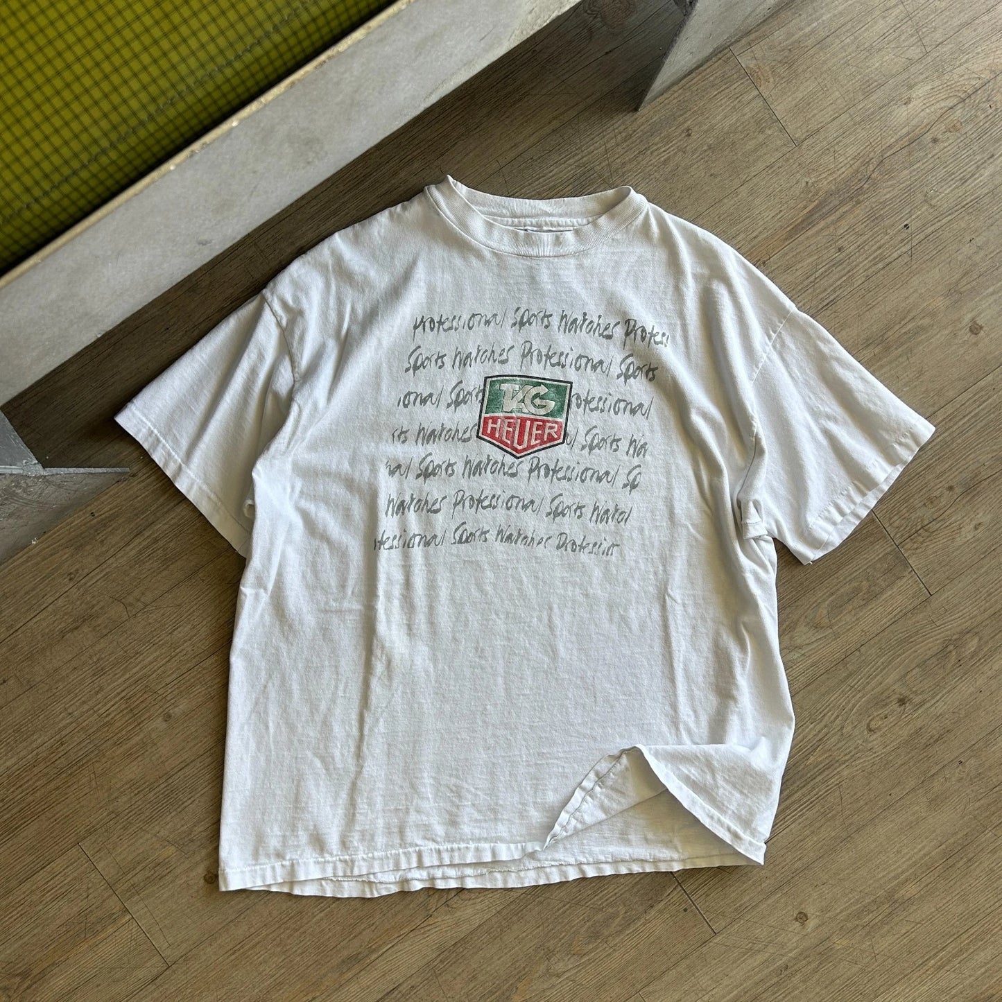 VINTAGE 90s | Tag Heuer Professional Sports Watches T-Shirt sz XL