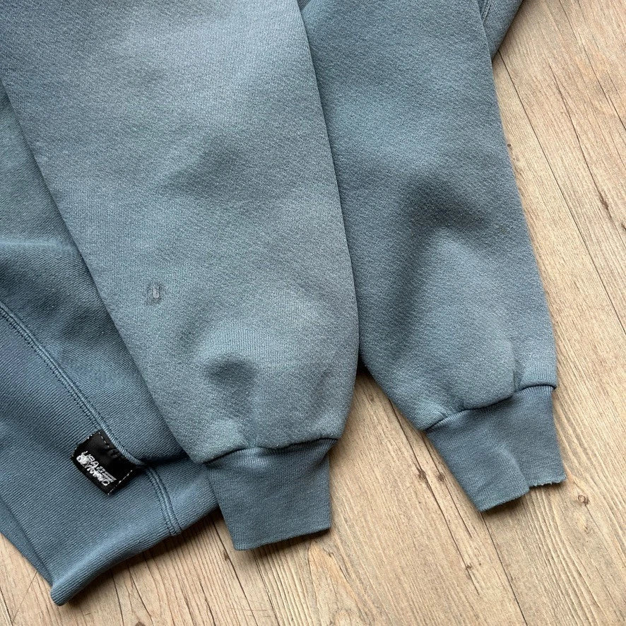VINTAGE 90s | Faded Clay Blue Blank Crewneck Sweater sz M/L