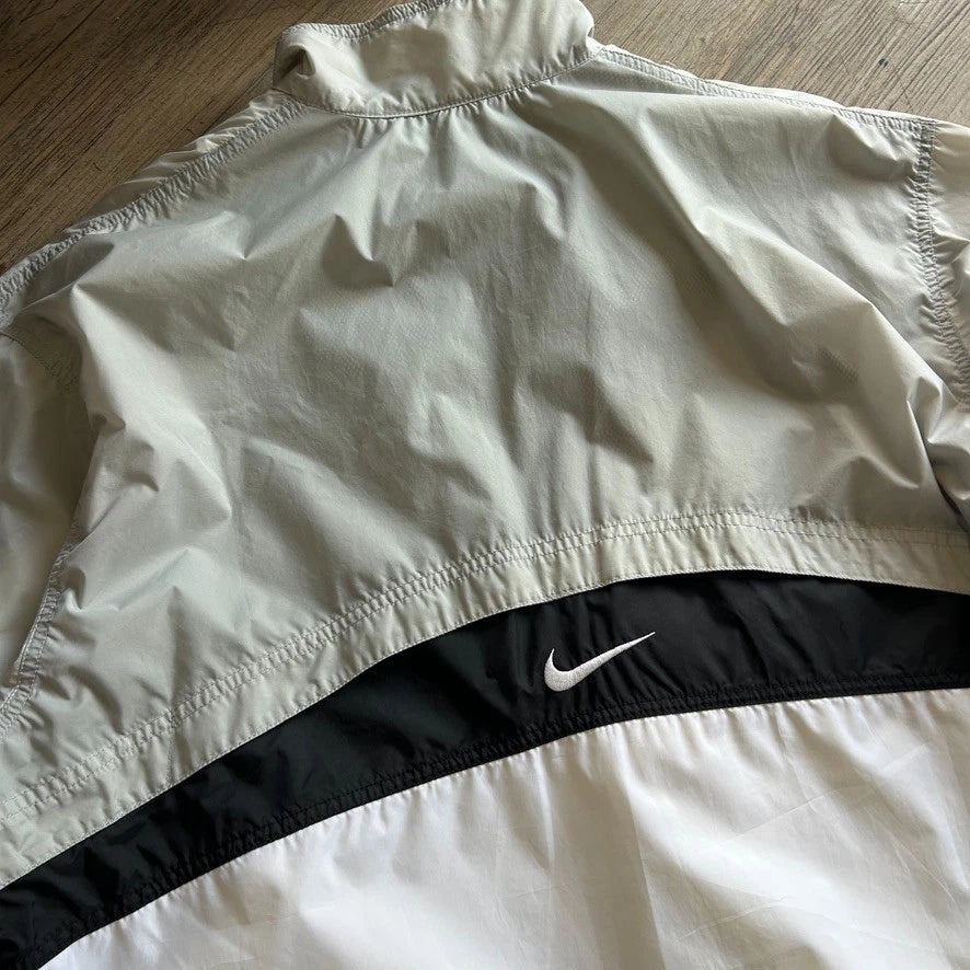 1990s | NIKE Mid Swoosh 1/4 Zip Pullover Windbreaker Jacket sz M/L