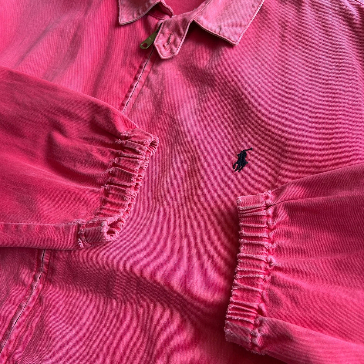 1990s | Polo by Ralph Lauren Sun Faded Pink Vintage Harrington Jacket sz M